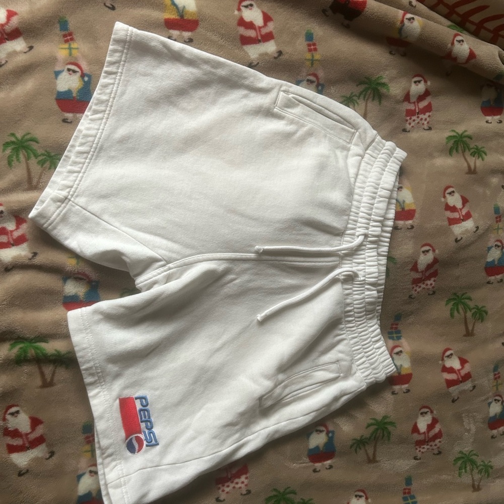 White Pepsi Logo Shorts